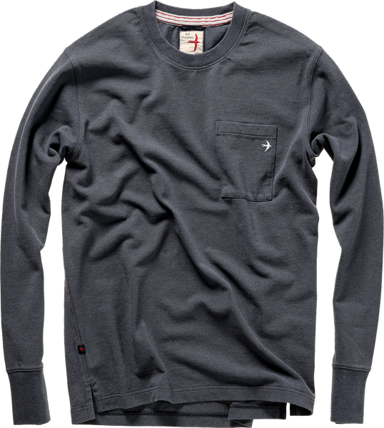 Pique L/S Pocket Crew